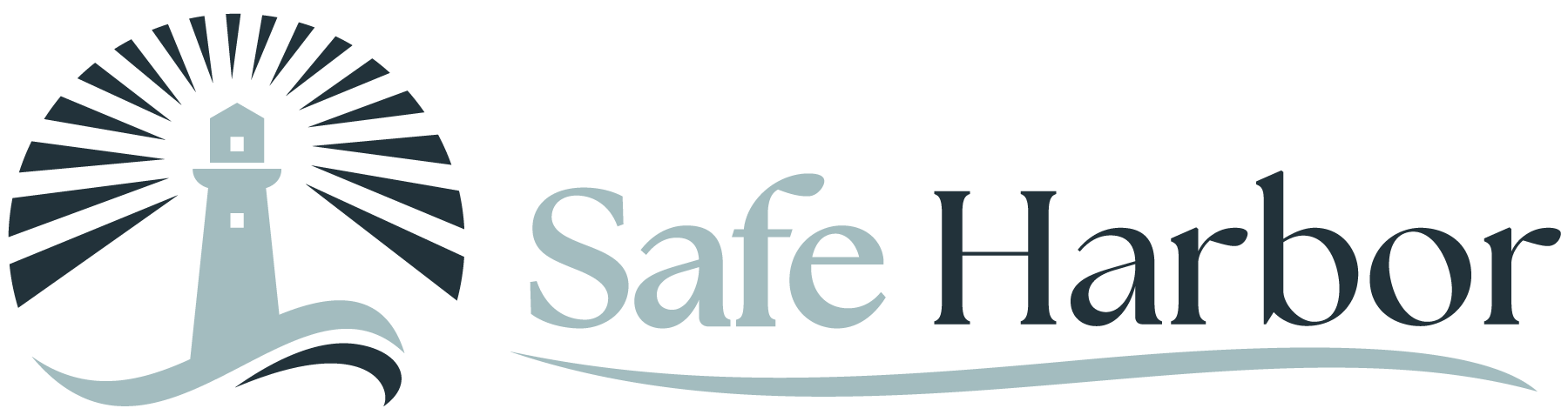 A green background with the word safe home written in black.